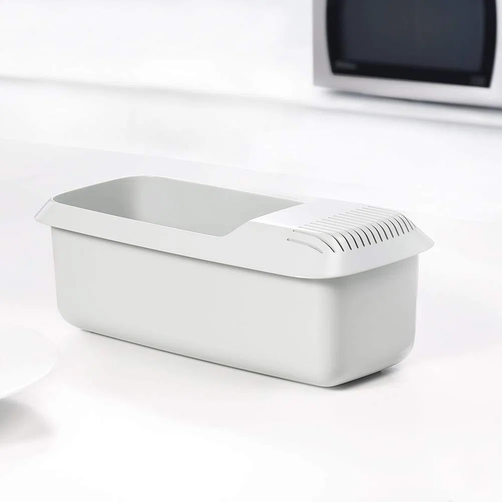 Cocedor de Espaguetis para Microondas Cocedor de Pasta para Microondas Cocedor de Pasta para Microondas con Tamiz Barco de Pasta Resistente Al Calor para Espaguetis(Blanco)