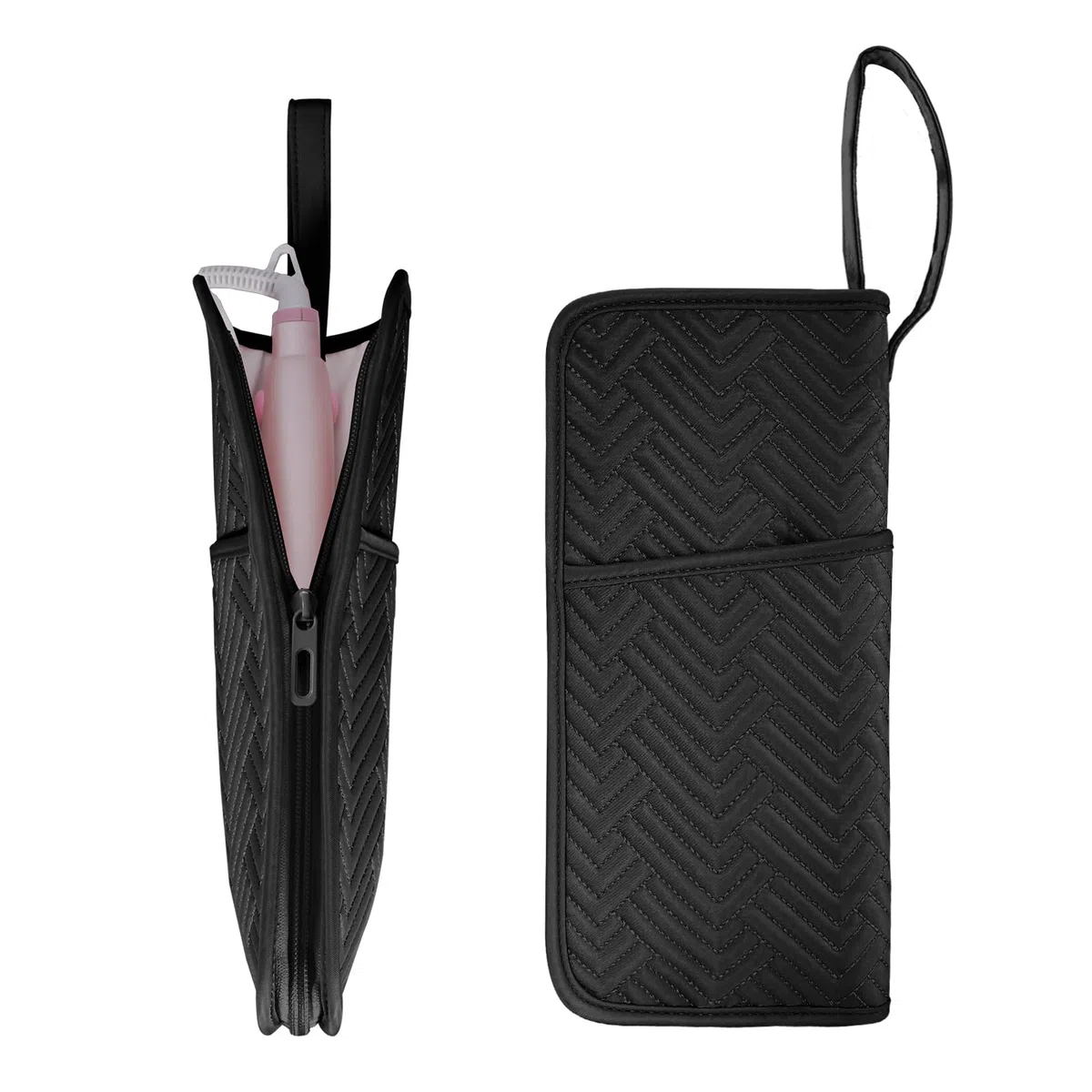SITHON Soporte y tapete para Rizador de Pelo, Resistente al Calor, Bolsa de Viaje Portátil para Herramientas Calientes, Organizador para Rizadores, Planchas Planas, Alisadores de Cabello