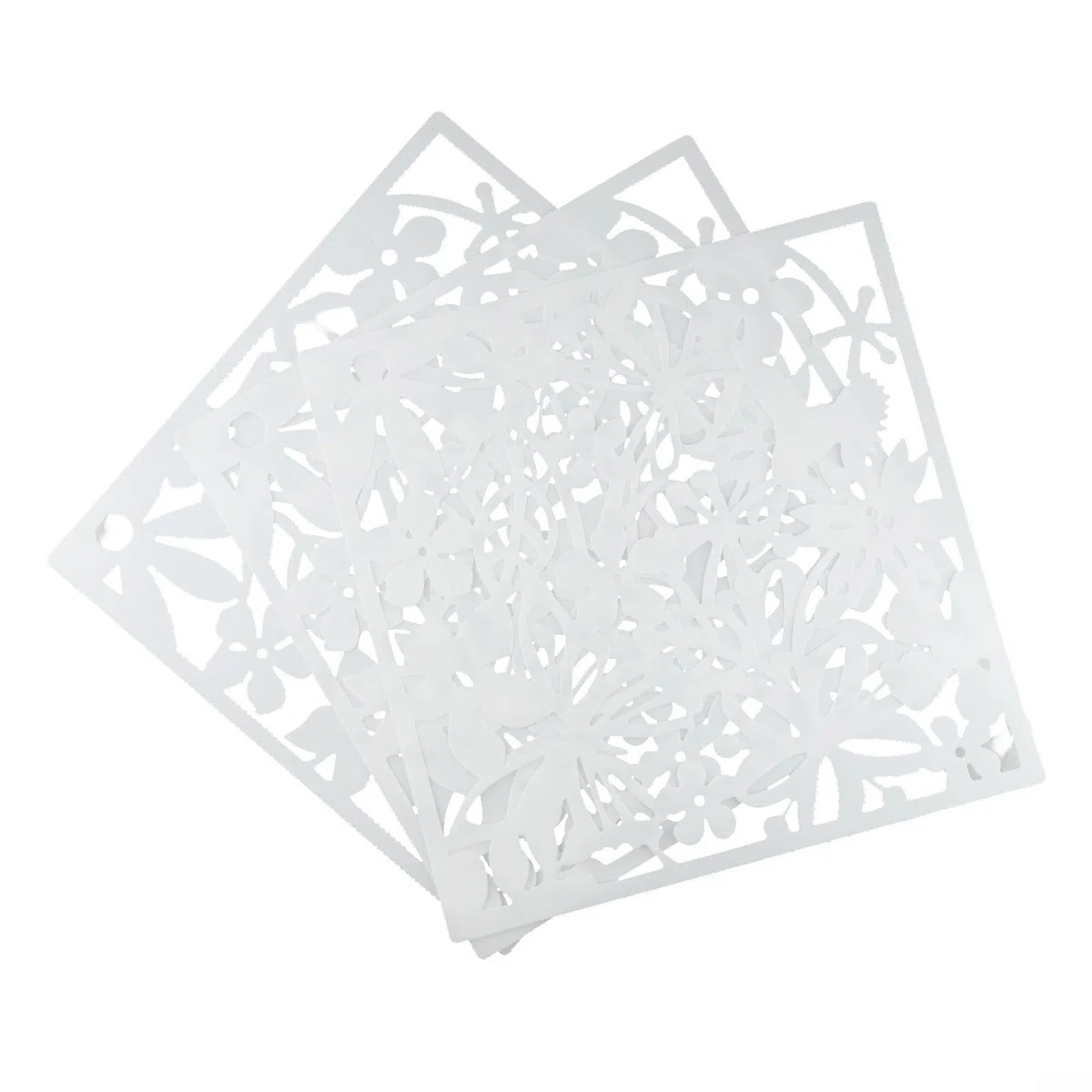 Juego de 12 paneles huecos para colgar divisores de habitación, 40 x 40 cm, de plástico, para decoración del hogar y separación de privacidad (blanco)