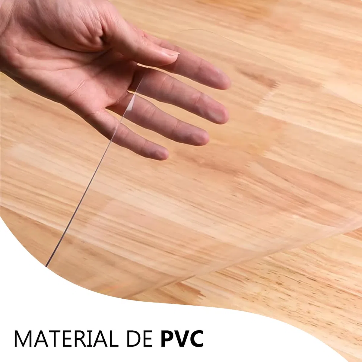 MERCURY TEXTIL- Mantel Fino de PVC Impermeable Transparente, Lámina Fina de Mesa Anti Manchas. Anchura de 140cm, Hule Protector de Muebles, Superficies y Mesa Rectangular (0,50mm-250cm Largo)
