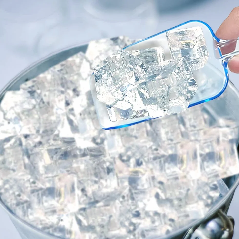 Cuchara de cocina de plástico, 16 unidades, cucharas medidoras multiusos, cuchara transparente para hielo, cuchara dulce para bodas, helados, proteínas en polvo