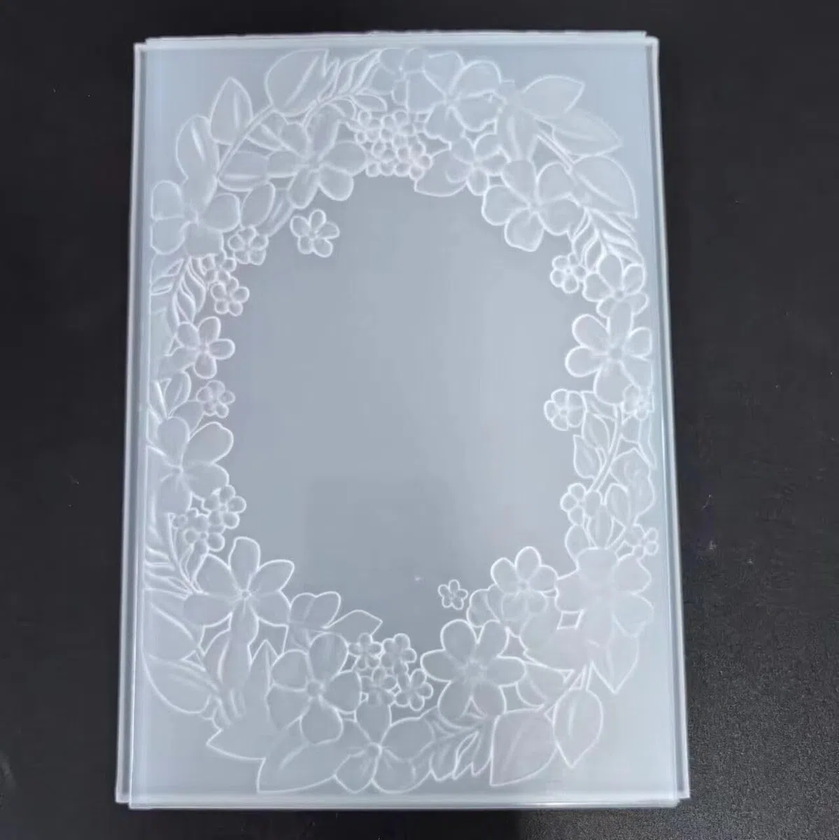 NZJ Carpetas de plástico con marco de flores texturizadas en 3D para hacer tarjetas, álbumes de recortes y otras manualidades de papel
