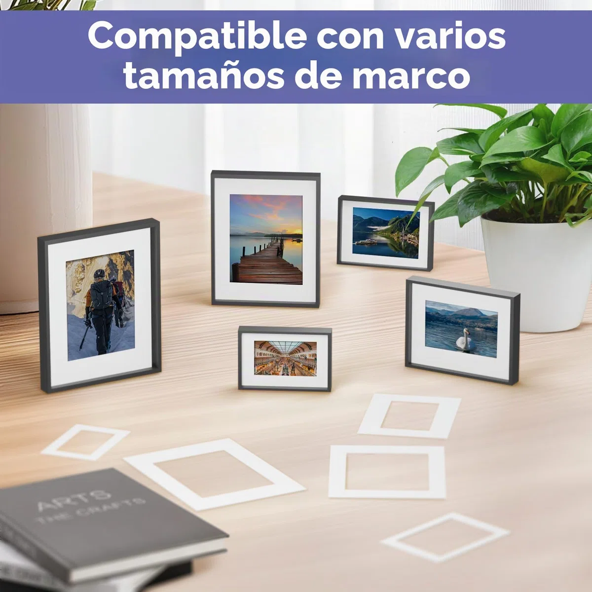 KATIMI 25 Pezzi Passepartout de Cartón, Passepartout Personalizado, Passepartout Duradero, Tapetes para Soporte de Narcos de Fotos de 5 Tamaños para Fotos de Espesor, Imágenes, Impresiones Artísticas