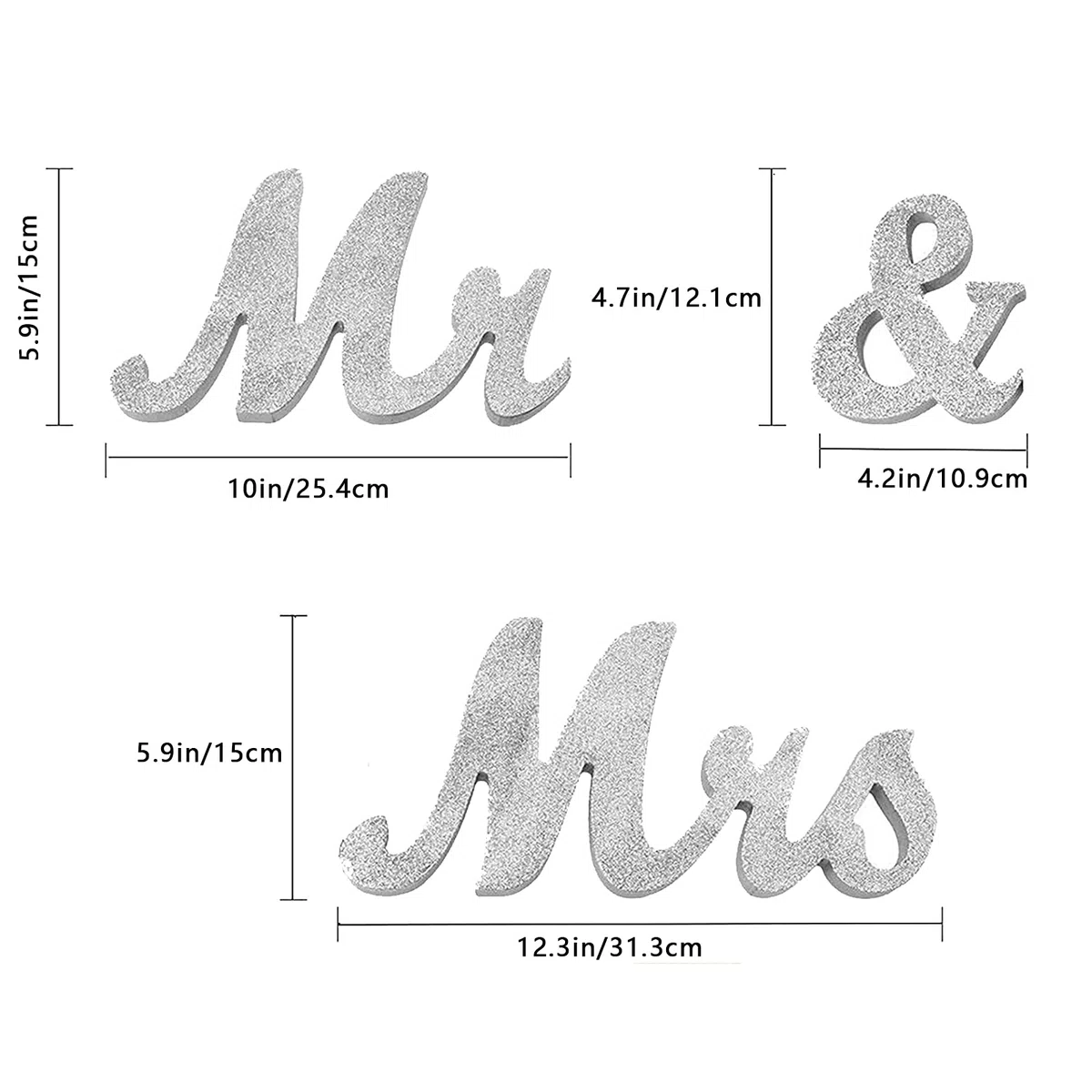 Letras de Madera Decorativas, Mr and Mrs Boda, Palabras en Madera Decoración, Letras Madera para Mesa, Mr Mrs Letras Perfecto Para Mesa De Boda, Soporte de Letrero de Boda para Decoración del Hogar