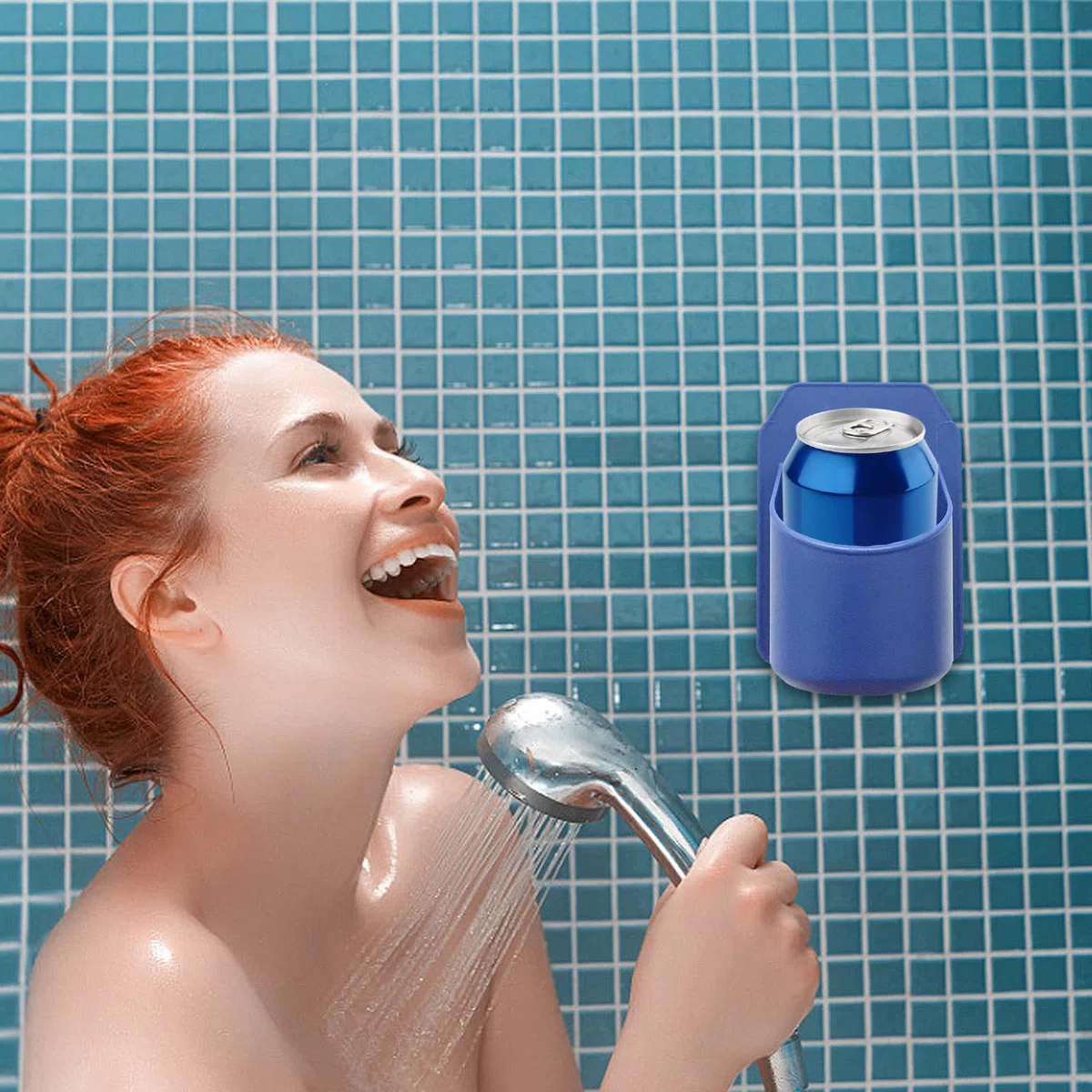 ducha para latas cerveza, soporte adhesivo baño para bebidas para pared, accesorios baño para latas cerveza, latas seltzer, bebidas, botellas vino