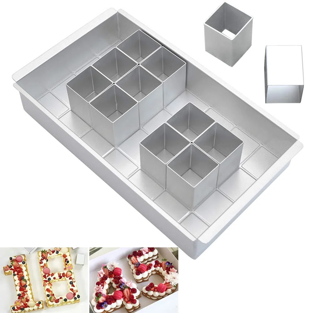 TIMESETL Moldes Repostería Números para Tartas Molde para Hacer Tarta de Numeros y Letras, Moldes Pasteles para Cumpleaños Molde de Aluminio para Tartas Número y Letra/Combinación Libre/Bricolaje