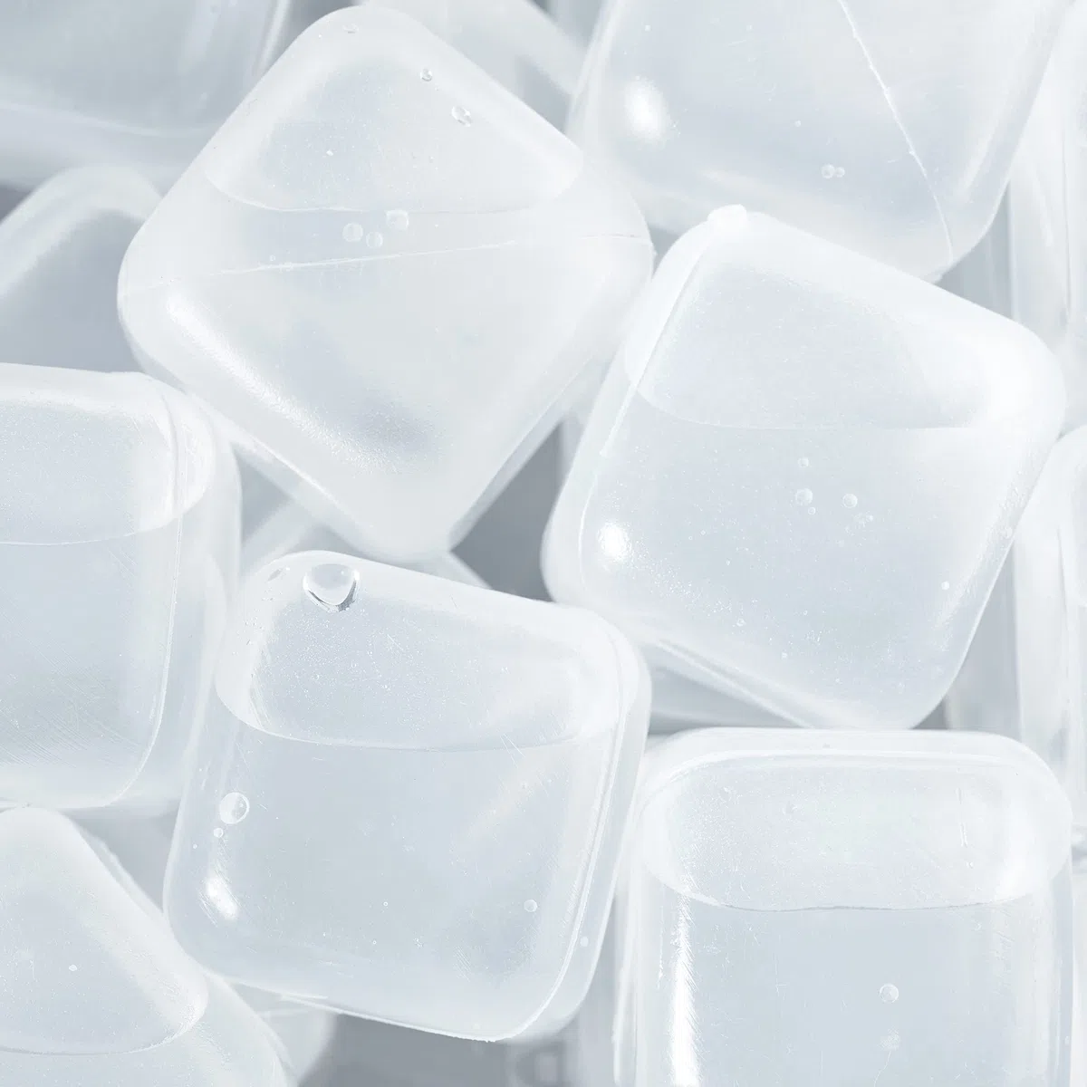 Relaxdays Cubitos de Hielo Reutilizables, 24 Unidades, XXL, Cubos de Hielo Plásticos para Fiestas, Transparentes