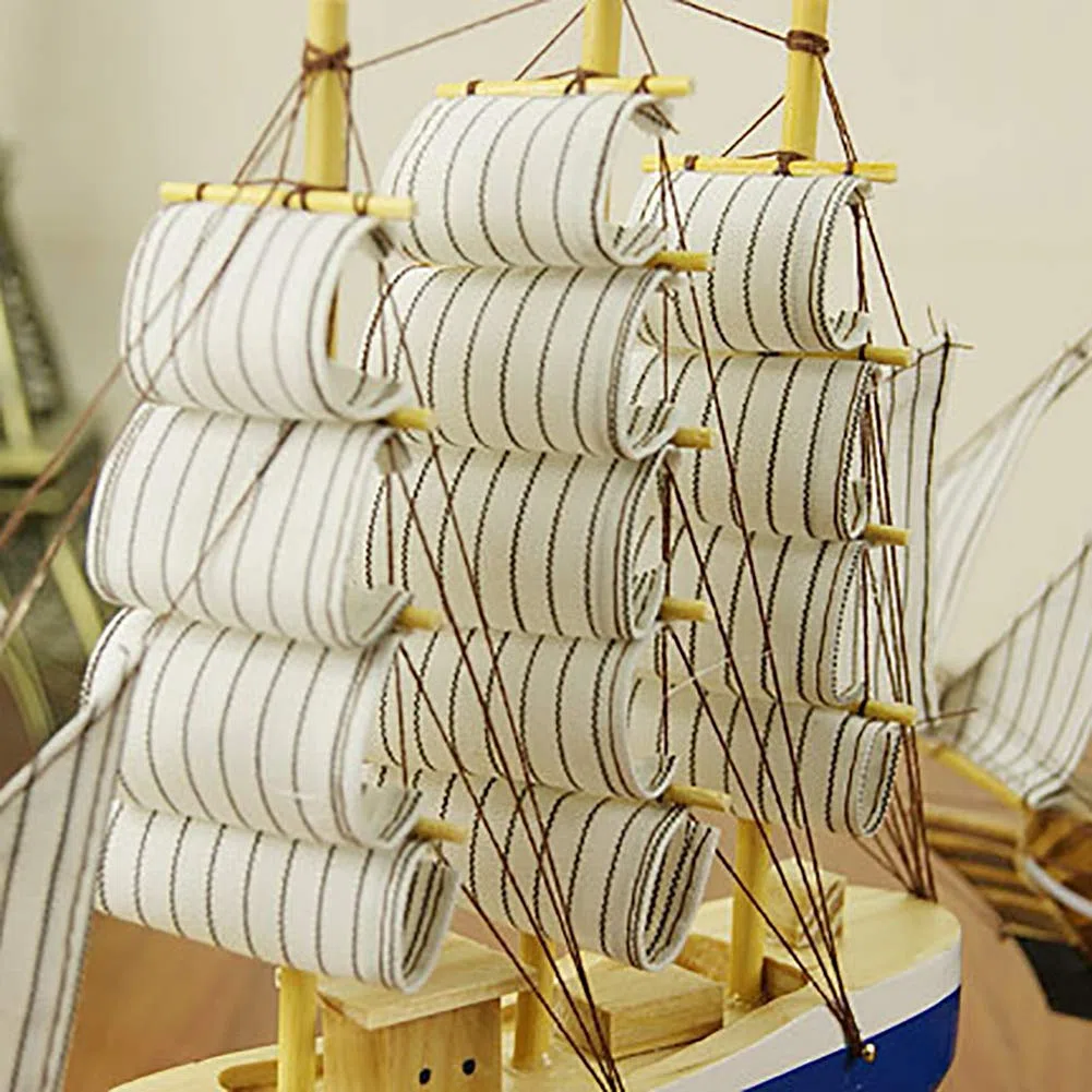 Comtervi - de Vela Marítimo Decorativo de Madera, Decoración Marinera, de Pesca, Vela de Madera, Modelo 24 x 6 x 24 cm