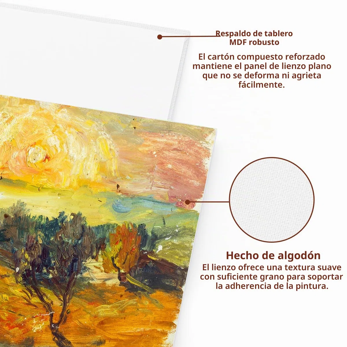 Koncci Set de 9 Lienzos para Pintar - 20x20, 20x30, 30x40CM - 3 mm - Paneles de Lienzos Algodón, Tela de 3 Capas, Lienzo Artístico para Pintura al óleo, Acrílica, Niños, Principiantes, Artistas