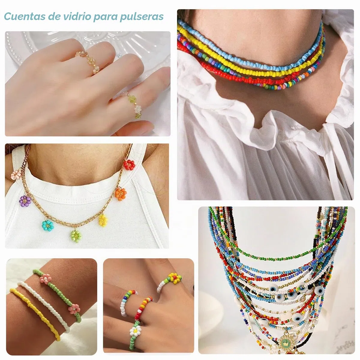 RUBY 3MM Abalorios para Hacer Pulseras con 300 Abalorios Letras Cuentas para Pulseras DIY Kit Pulseras Bolitas Set Regalos para Niños Adultos para Navidad Cumpleaños etc