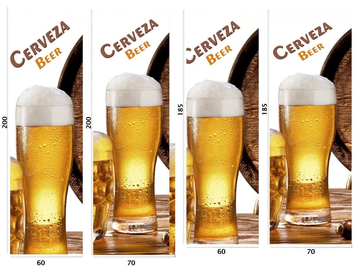 Pegatinas Vinilo para Frigorífico Caña cerveza | Varias Medidas 185 x 60 cm | Adhesivo Resistente y de Fácil Aplicación | Pegatina Adhesiva Decorativa de Diseño Elegante