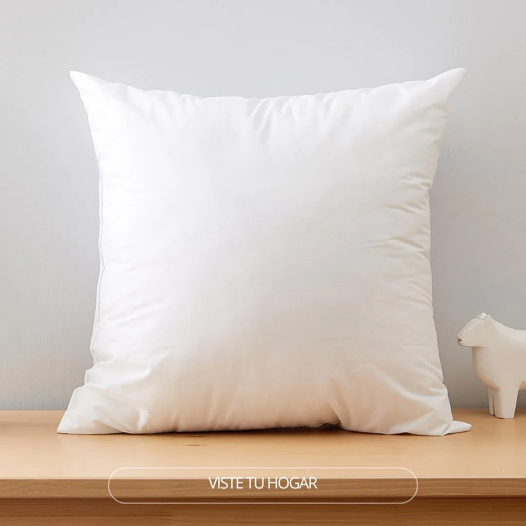 Viste tu hogar, Pack 4 Relleno de Cojín 45x45cm Fibra de Poliéster con Cremallera Invisible Suavidad y Soporte Óptimos Ideal para Todas Las Estaciones, Fabricado en España