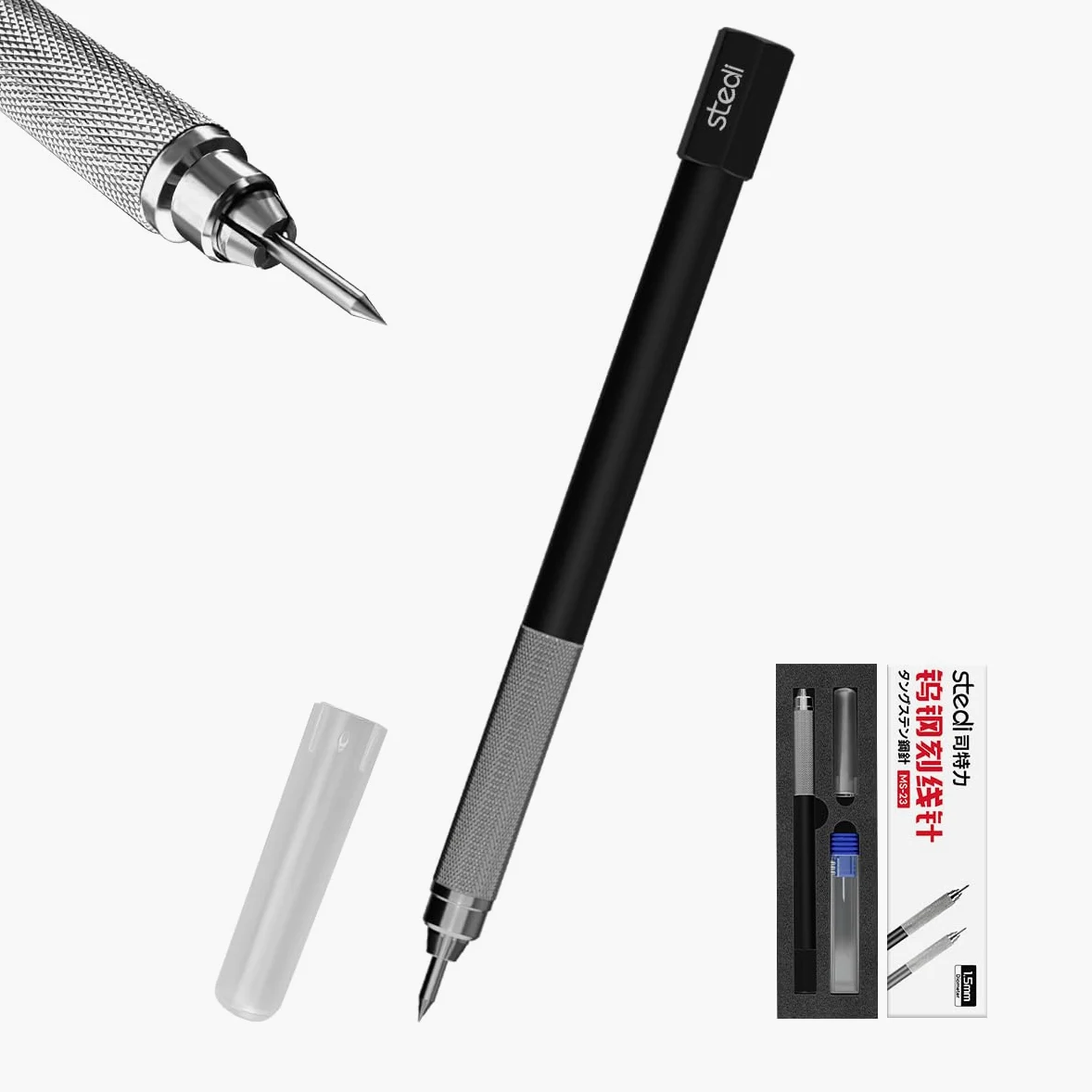stedi - Cincel de acero de tungsteno, herramienta de corte y grabado para modelismo, para resina, para maquetas Gundam, maquetas militares