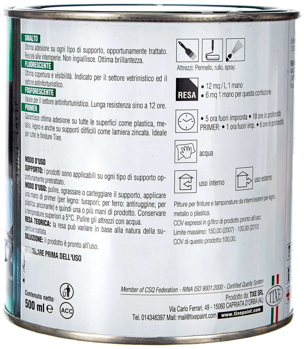 Tixe 604.501 - Esmalte al agua, Blanco brillante, 500 ML