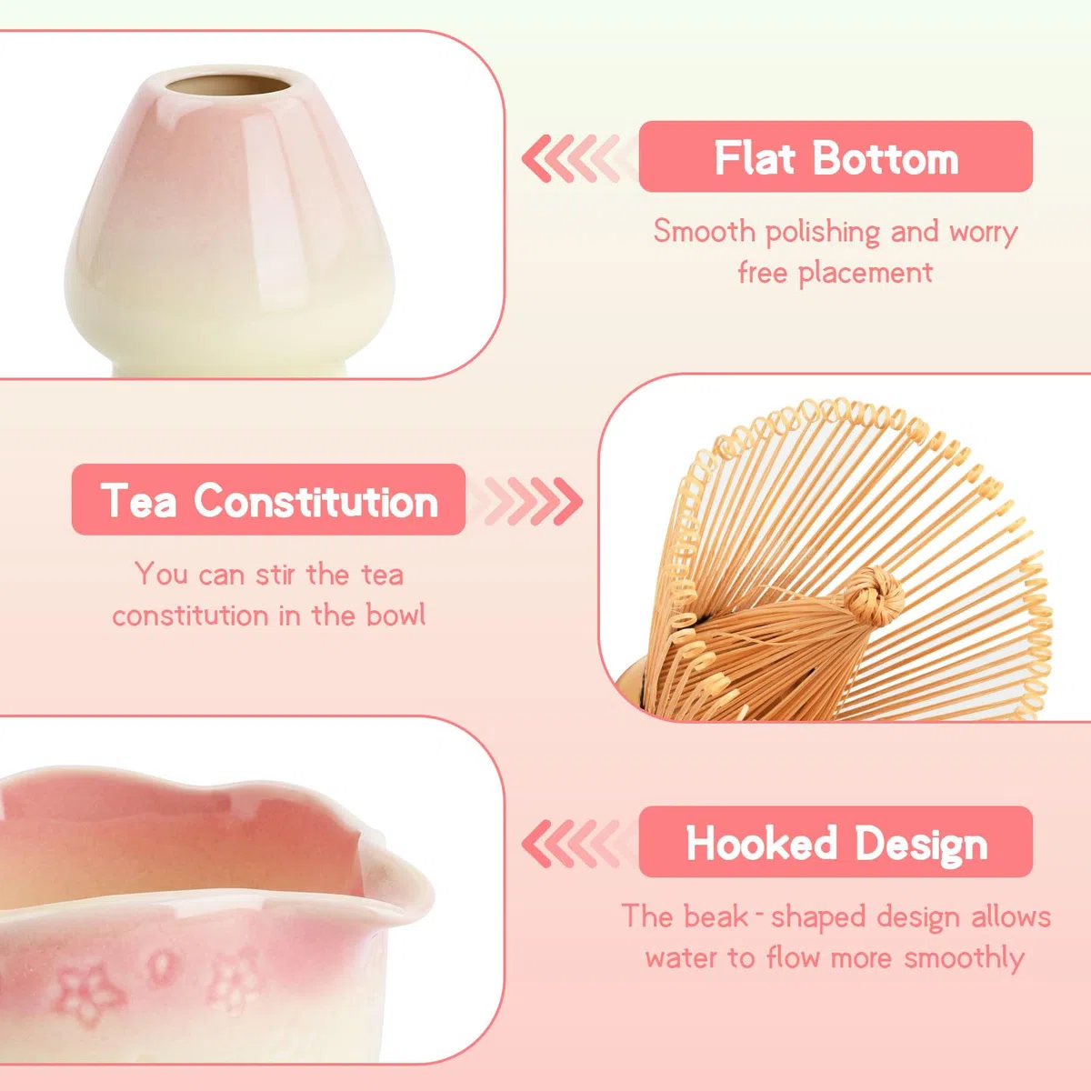 Kit Matcha 8 Piezas, Set Ceremonia Té Japonés con Cuenco 550ml, Batidor, Soporte Chasen, Cuchara Chashaku, Porta Cuchara, Colador y Paño