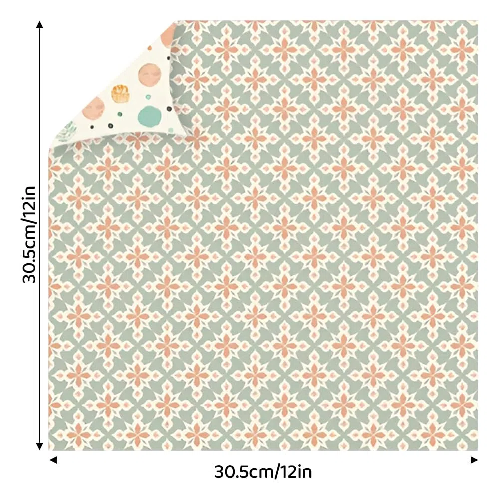 Papel Scrapbooking, 24 Scrapbook Paper, Papel para Álbumes de Recortes, Papels Decorativo, Material Scrapbooking, Motivos Florales y Botánicos for Hobbies Crafts Gifting (30.5 x 30.5 cm)