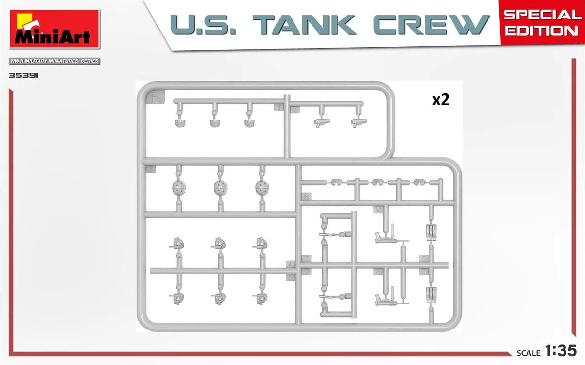 MiniArt MIN35391 1:35-US Tank Crew, (edición especial), kit de modelo a escala, sin pintar