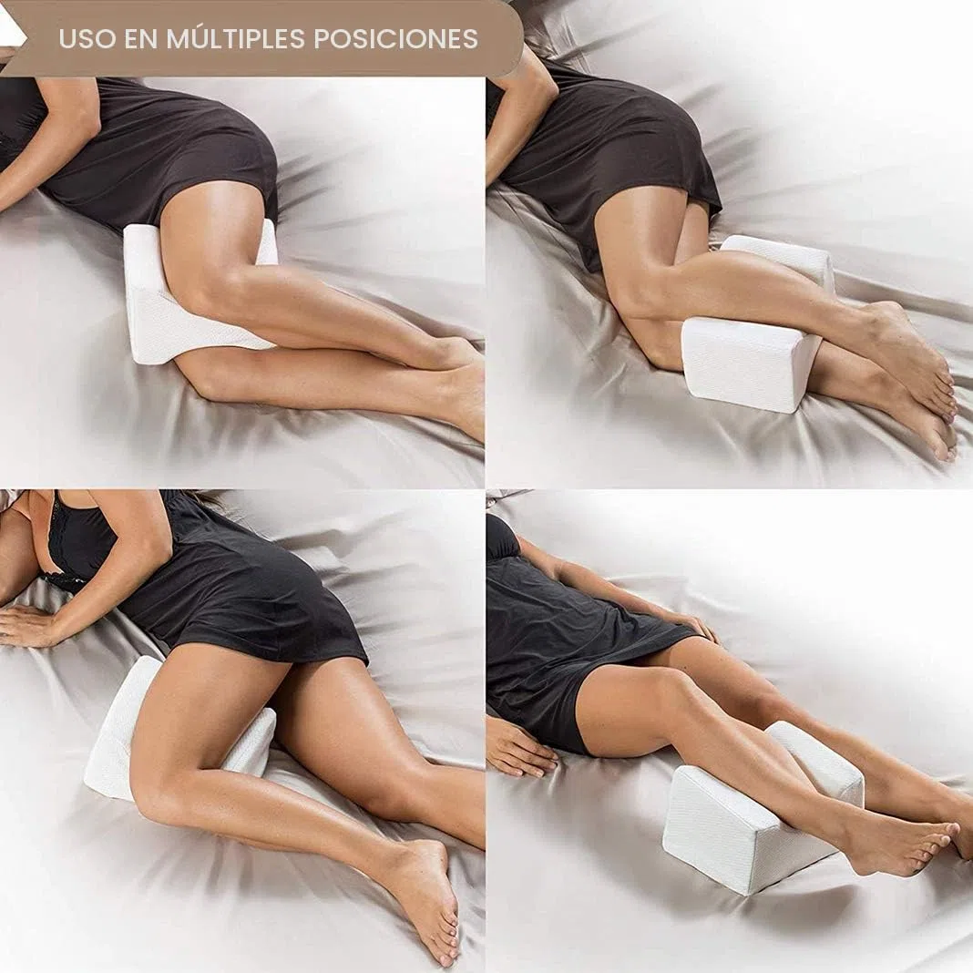 Dioxide Almohada Piernas Dormir, Almohada para Piernas Extraíble Cojin para Dormir Entre Las Piernas para el Alivio del Dolor Piernas Caderas Laterales para Dormir (Blanco)