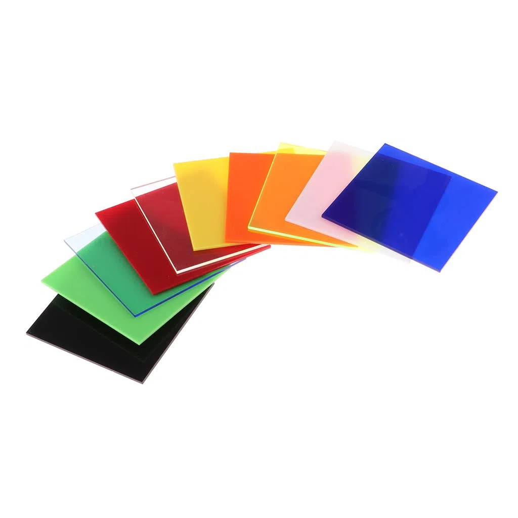 10 piezas de tablero acrílico de color de 8 x 8 cm, materiales de construcción, accesorios de bricolaje