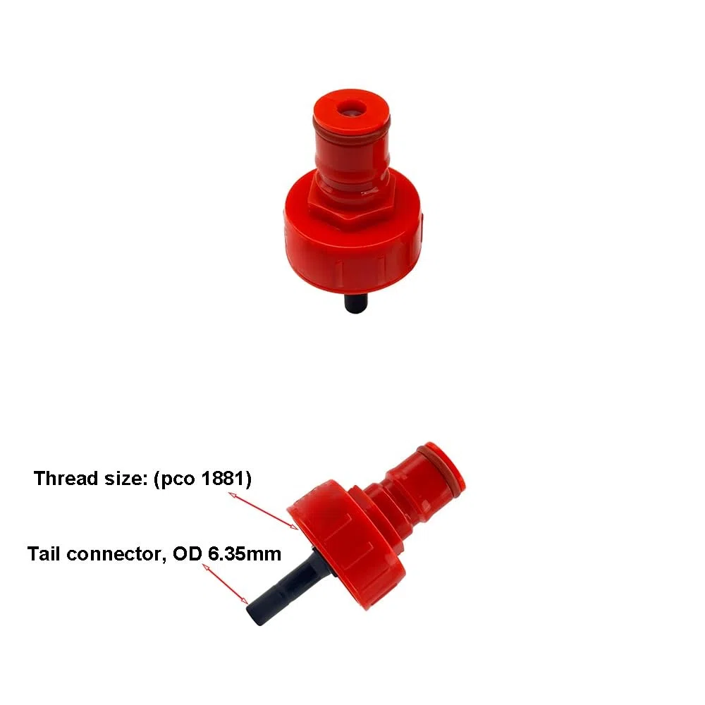 3 Tapones De Plástico Pet For Botellas De Gasificación Casera, Color Rojo, con Junta For Cerveza Carbonatada Y Agua con Gas.