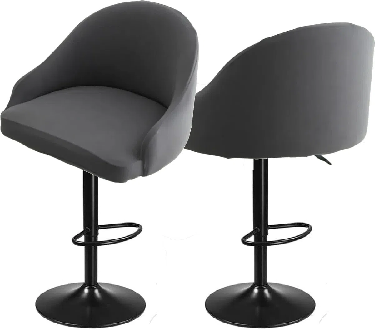 Funda de Taburete de Bar con Respaldo Elástica Pack 4/2/1, Funda para Silla de Comedor Elástica Fundas para Taburetes de Cocina para Taburetes Altos para Bar, Casa, CafeteríA o Fiesta(H20,2PCS)