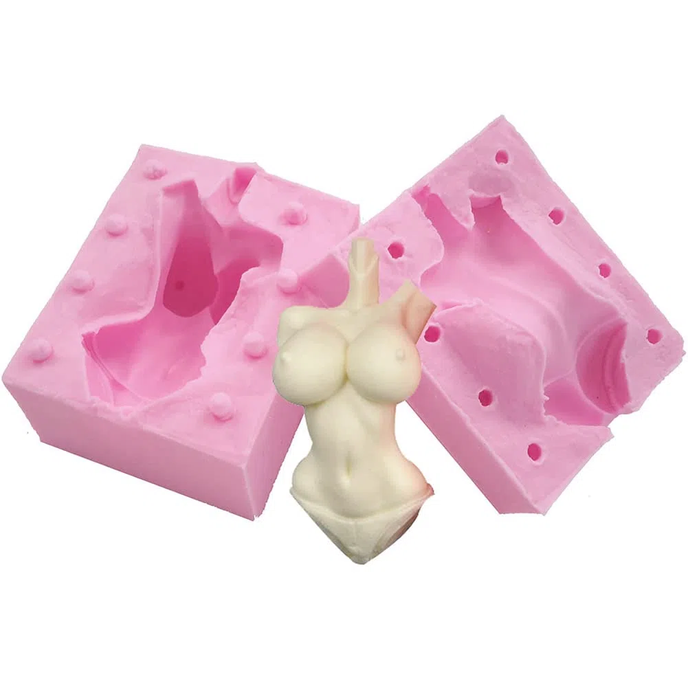 Molde de silicona 3D para cuerpo, pierna, brazo, cara, cabeza, muñecas modelo, fondant, manualidades, arcilla, reain, suministros de decoración de pasteles, herramienta para hornear (5 piezas)