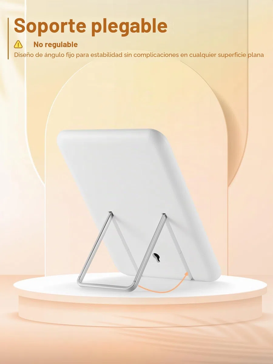 OMIRO Espejo de Maquillaje de Escritorio, Espejo de Mesa 21,4 x 13,7 cm con Soporte Plegable y Agujero para Colgar para Afeitar y Viajar, Blanco