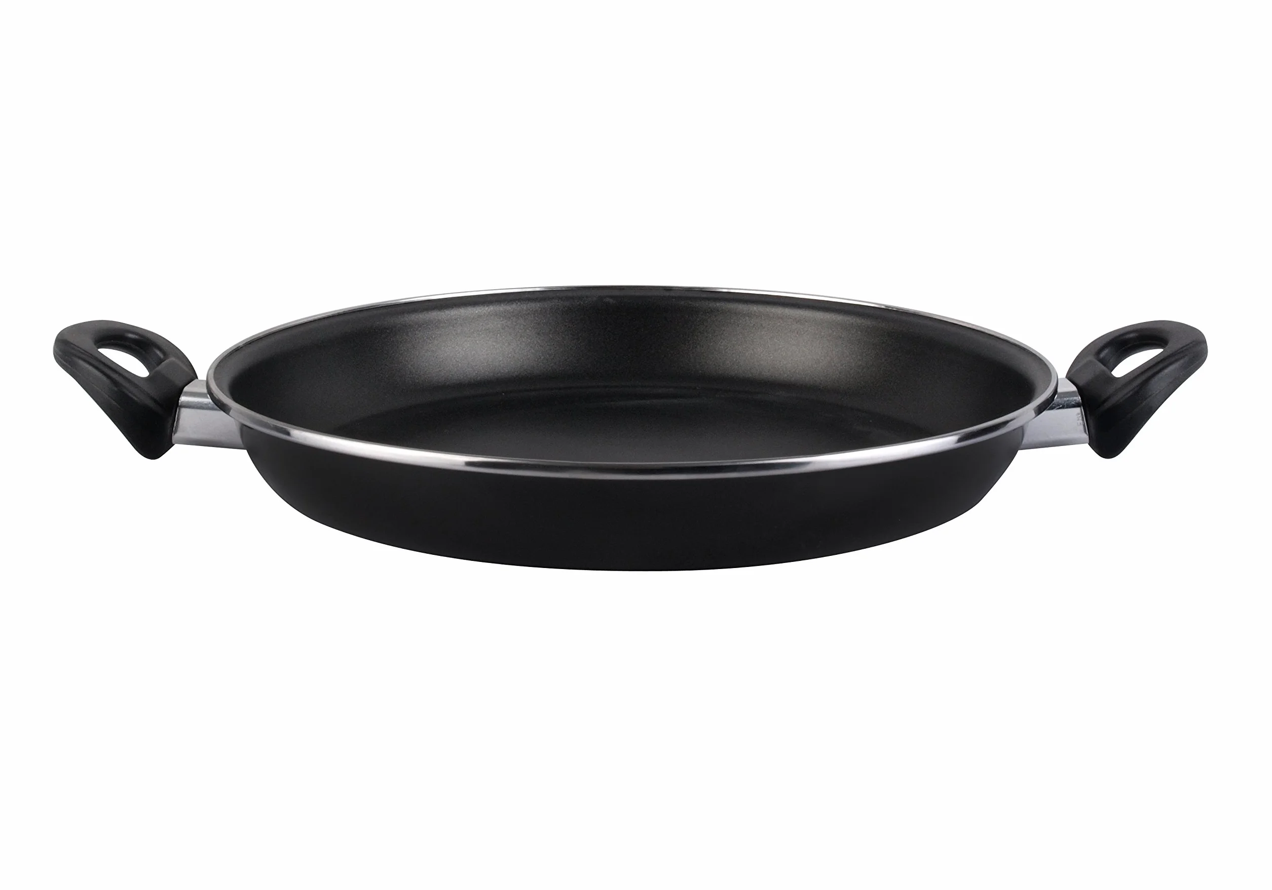 MAGEFESA 01101902 Paellera de acero esmaltado, Antiadherente bicapa reforzado, Apta para todo tipo de cocinas, Negro, 30 cm