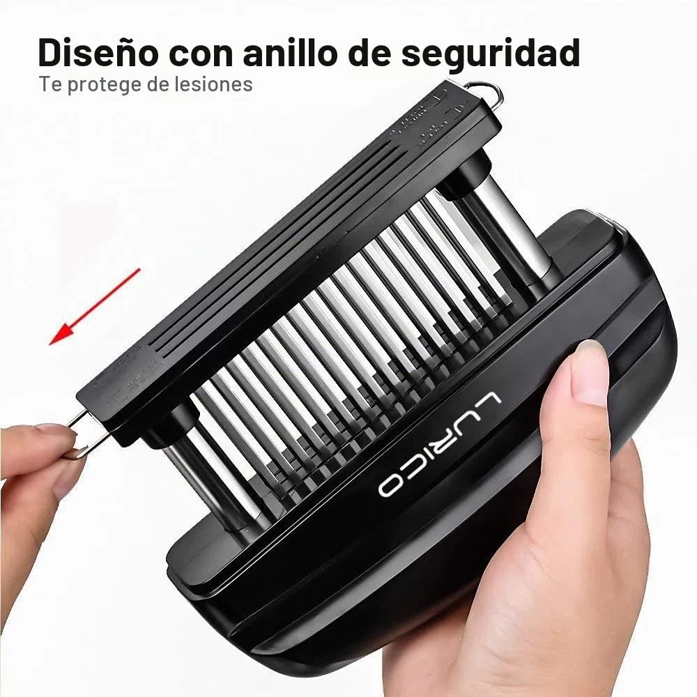 LURICO Ablandador de Carn, Ablandador de Cuchilla de Aguja Ultra Afilada de Acero Inoxidable 48 para Ablandar Carne de Res, Cerdo, Pollo, Apto para Lavavajillas