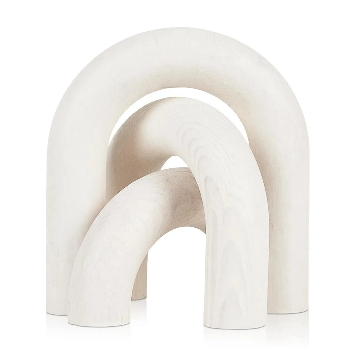 3 piezas de madera para decoración de mesa de café, decoración de arco bohemio de granja, dormitorio, oficina, escritorio, sala de estar, estantería moderna para el hogar (blanco)