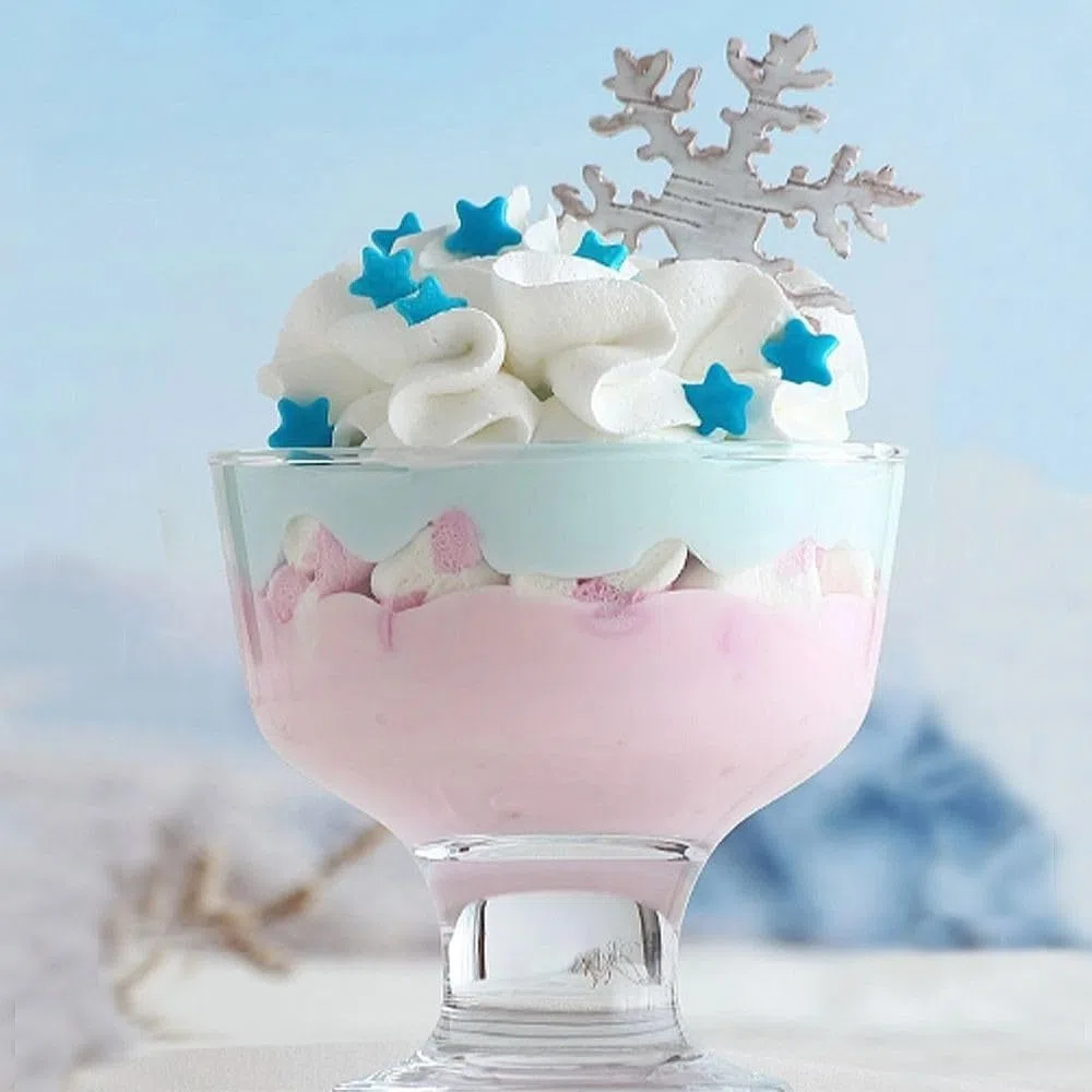 NORDIC SCHILLER Juego de 6 cuencos de helado modernos de cristal con pie, 285 ml, 100% libres de burbujas, cuencos de postre, vasos de helado, vasos de postre con pie, copas de helado