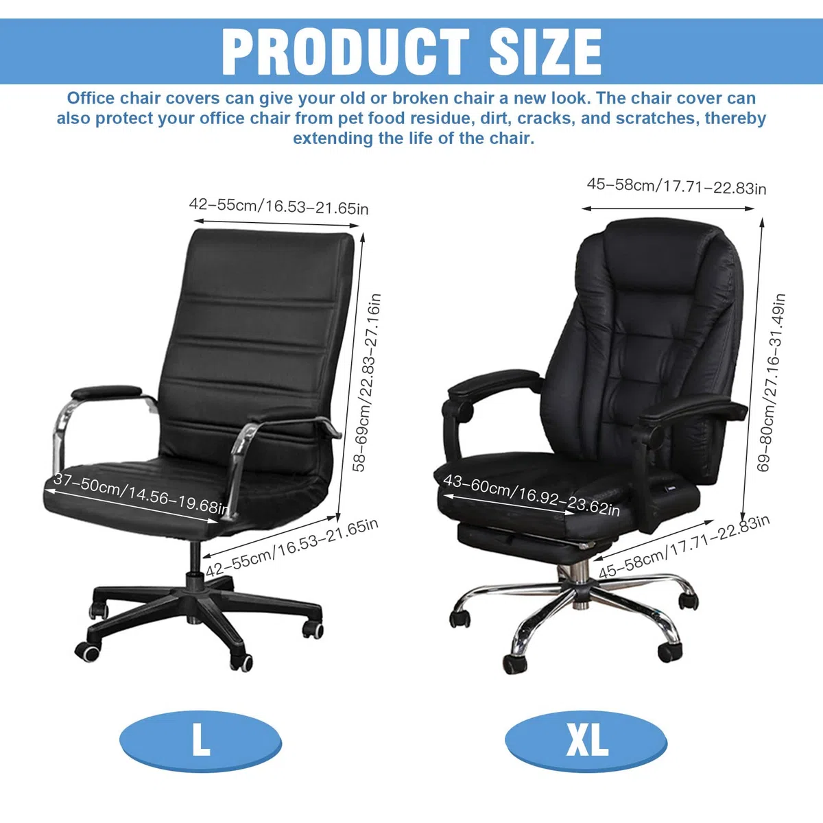 Funda para silla de oficina, funda para silla de oficina con reposabrazos, funda de asiento extraíble para silla de oficina, funda para silla de oficina, silla de ordenador, silla