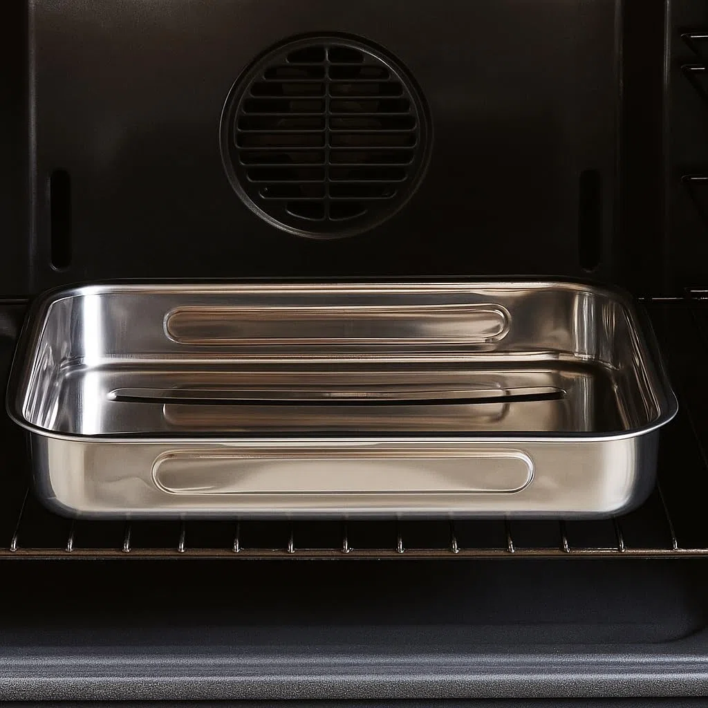 Rustidera de Horno de Acero Inoxidable - Bandeja de Horno Universal - Bandeja para Asar - Bandejas para Hornear - Fuentes de Horno Universal - Fuentes para Asar - 35 cm