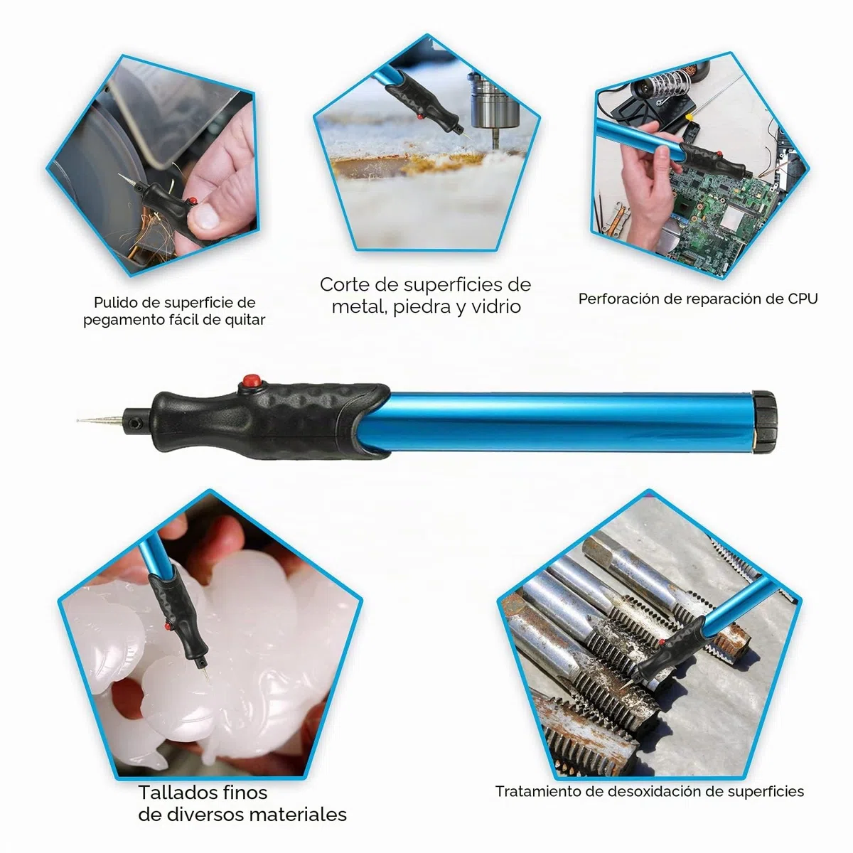 Towwoo Bolígrafo de Grabado, Bolígrafo Portátil de Grabado con Punta de Diamante, Herramientas de Grabado Inalámbricas de Aluminio para Grabar en Joyería, Madera, Vidrio, Metal, Plástico, Cerámica