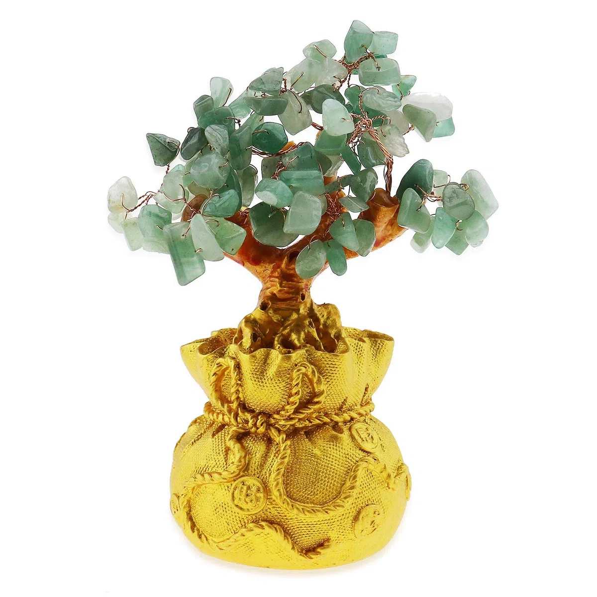 OTOTEC Feng Shui Dinero Suerte Piedra Árbol Cristal Arte Decoración Oficina Sala Buena Suerte Mejor Regalo Verde