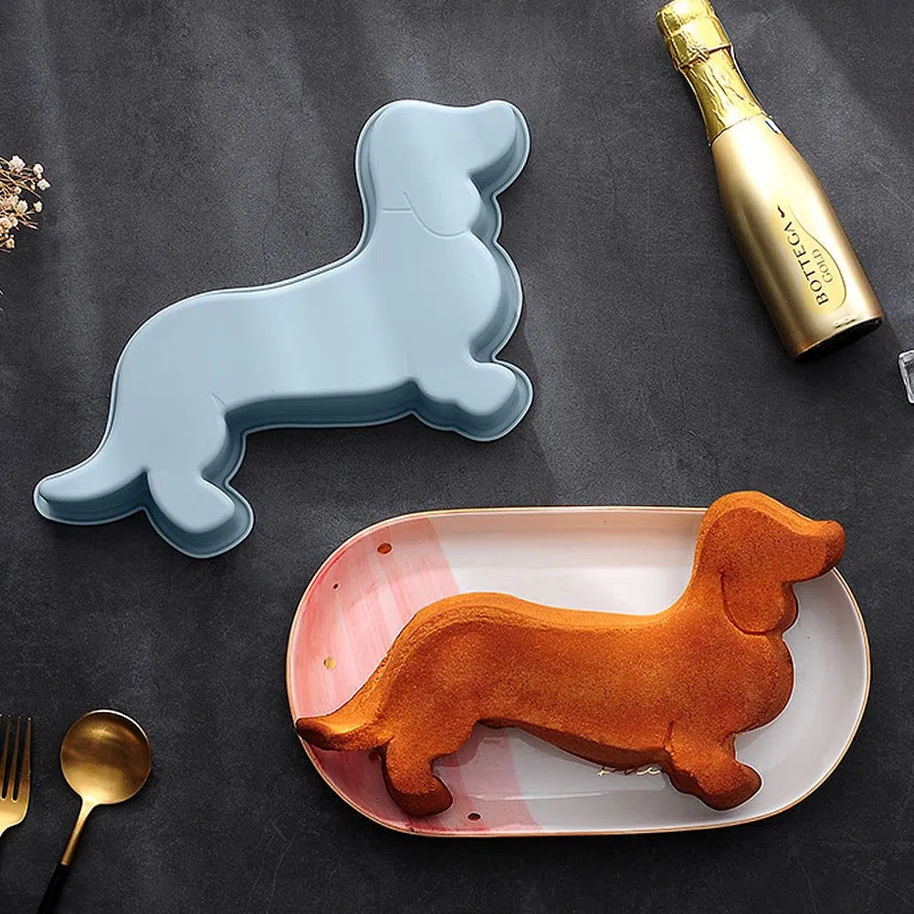 2 Moldes De Silicona Con Forma De Perro Salchicha Para Manualidades, Llavero, Molde De Arcilla Polimérica, Collar, Colgante De Epoxi, Joyería, Resina, Manualidades, Mochila, Decoración De Tartas