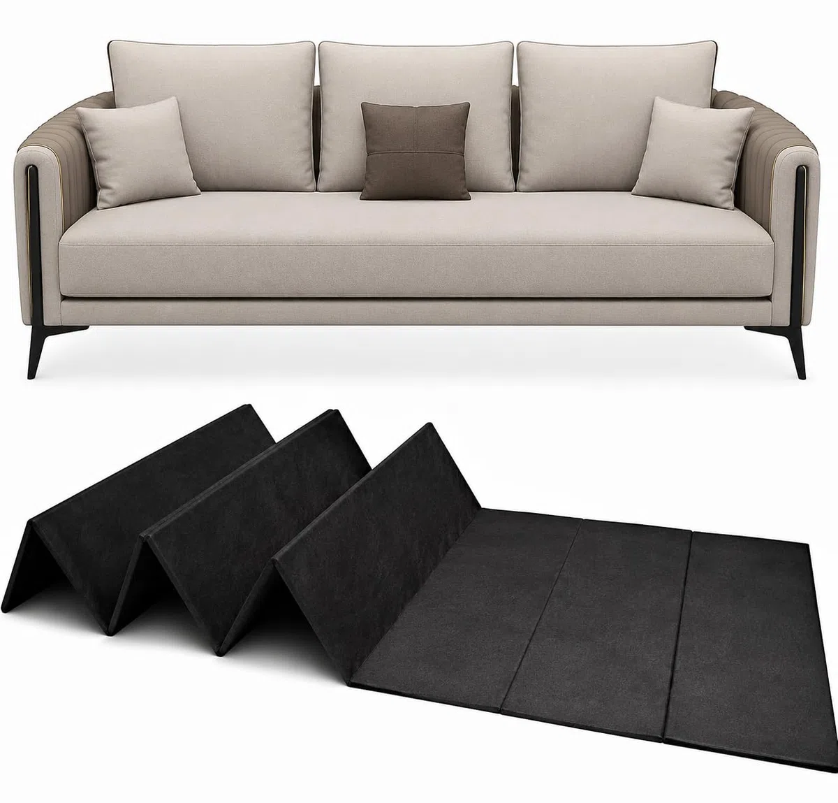 Sofa Saver - Tableros rejuvenecedores ajustables y plegables para sofá hundido (dos plazas, 50 x 100 cm)