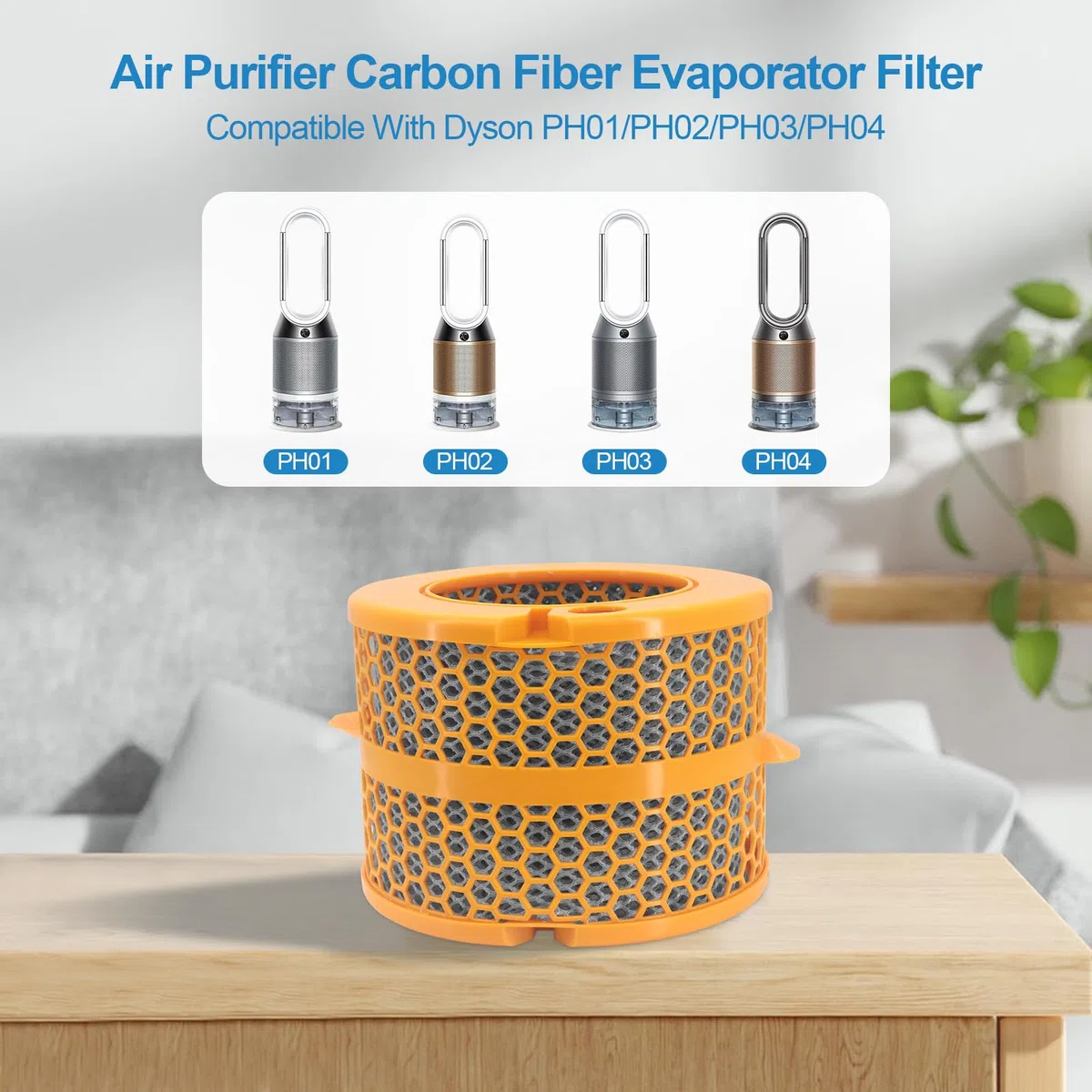 Filtro purificador de aire para Dyson-Pure Humidify Cool PH01 PH02 PH03 HP04 PH3A filtro de repuesto, filtro de evaporador, filtro de carbón, filtro de purificador de aire, filtro de