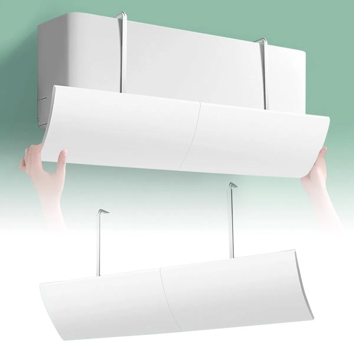 Deflector De Aire Acondicionado, Universal Para Aire Acondicionado Frío Caliente, Para Casa Oficina Ancianos Mujeres Embarazadas Aire Acondicionado Blanco, Ajustable Parabrisas