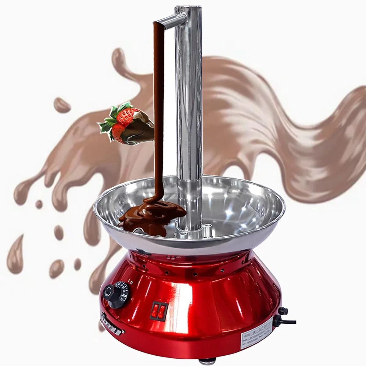 Fuente de chocolate con función de fusión para fiestas y eventos, ideal para bodas y cumpleaños