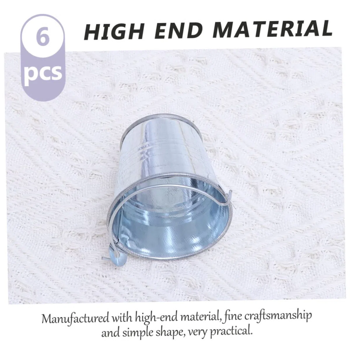 Vaguelly 6 Uds Barril De Hojalata Cubo De Metal Galvanizado Mini Cesto Cubo Galvanizado De Halloween Taza De Papas Fritas Pequeño De Metal Maceta para Plantar s Creativos De