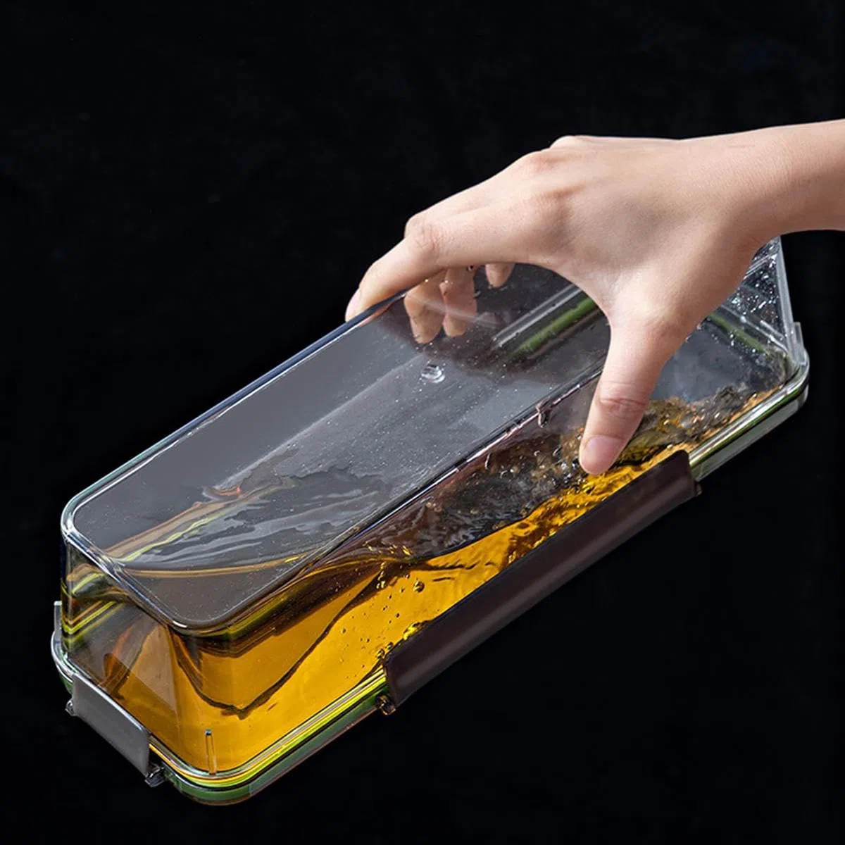Contenedor de pasta, caja hermética de almacenamiento de alimentos con gran capacidad de 1,5 L, contenedor de espaguetis, recipiente de almacenamiento multiusos para fideos, contenedor de