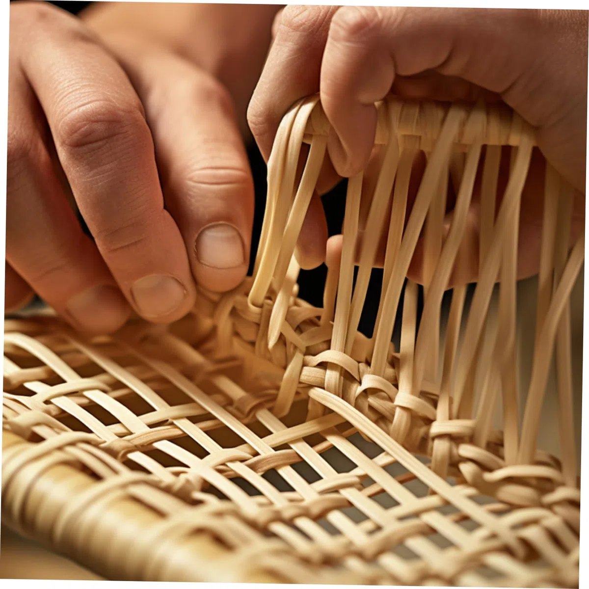 Artibetter Tiras de Bambú para Tejer Cestas Material para Manualidades 7 Tiras Fácil de Limpiar Adecuado para Tejido Artesanal de Muebles y Canastos