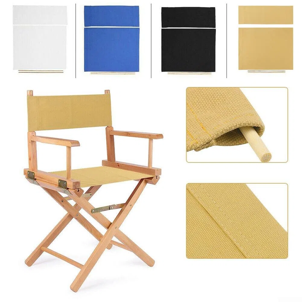 HpLive Lienzo de repuesto para silla, lavable, kit de funda de asiento de silla de director, funda de lona de repuesto, fácil de instalar y quitar