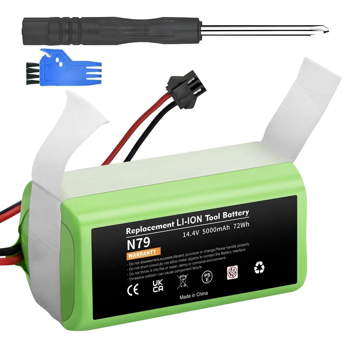14.4V 5000mAh Batería de Repuesto de Iones de Litio Compatible con Conga Excellence 990 950 1090 1790 1990 Ecovacs Deebot N79 N79S DN622 Eufy RoboVac 11 11S 30 35C y IKOHS Netbot S14 S15