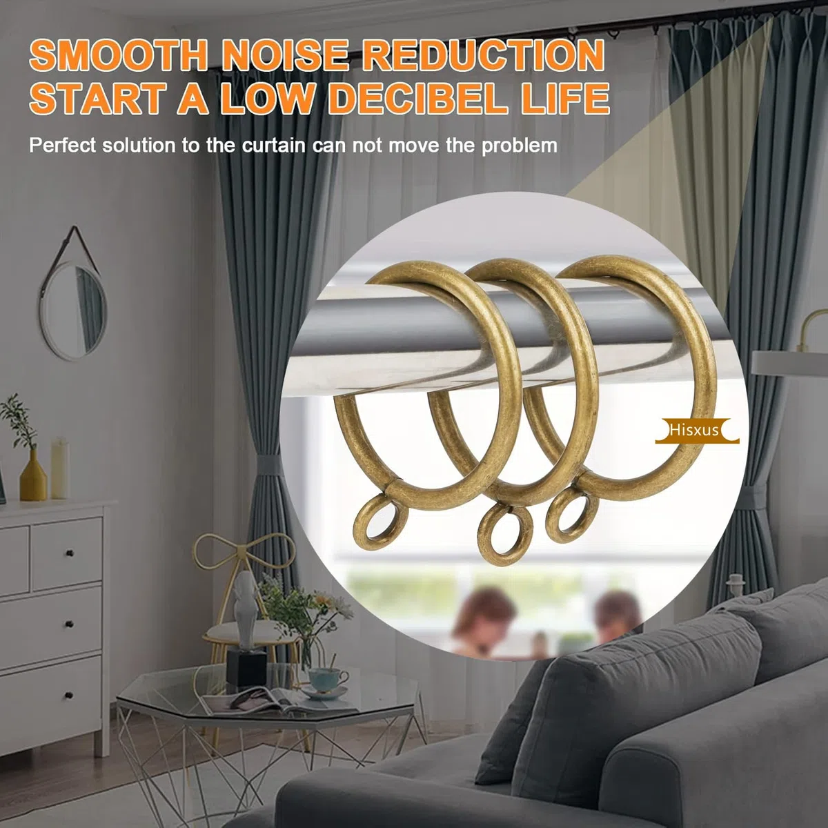 40 anillos de cortina de latón envejecido de 1 pulgada de metal fuerte decorativo con ojales, clips de cortina inoxidables para baño, sala de estar y habitación de invitados (1 pulgada)
