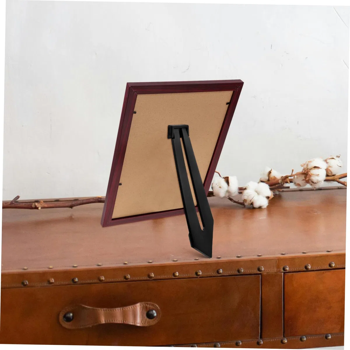 MAGICLULU Soporte Trasero para Marcos de Fotos de Plástico Negro 10 Piezas, Caballetes Simples y Decorativos para Exhibir y Organizar Cuadros en Sala o Supermercado