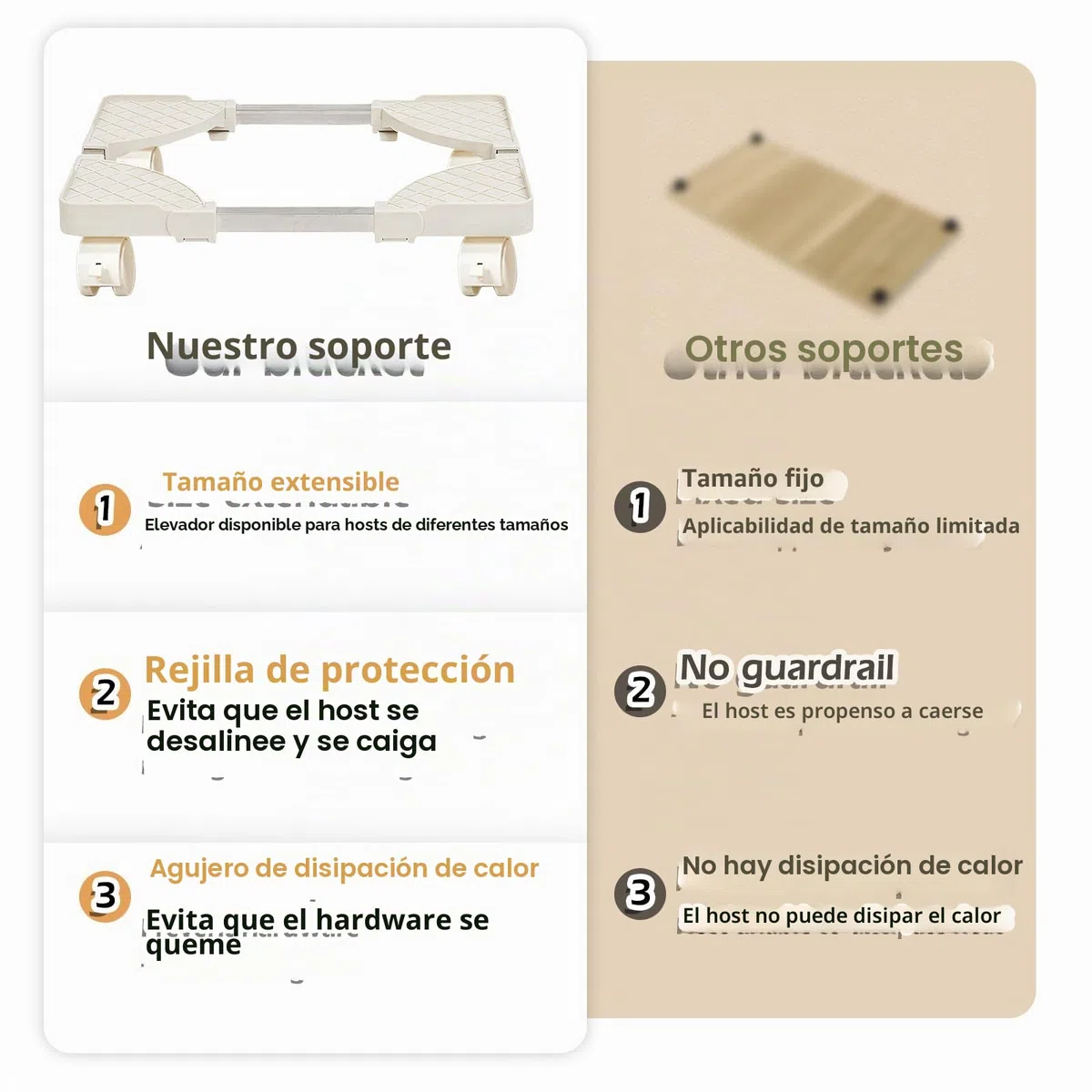 SPORWAY Soporte para CPU para PC, Tamaño Ajustable Soporte Soporte para CPU, Soporte para PC Móvil con Ruedas Giratorias con Bloqueo, Carro de CPU Debajo del Escritorio (Blanco)