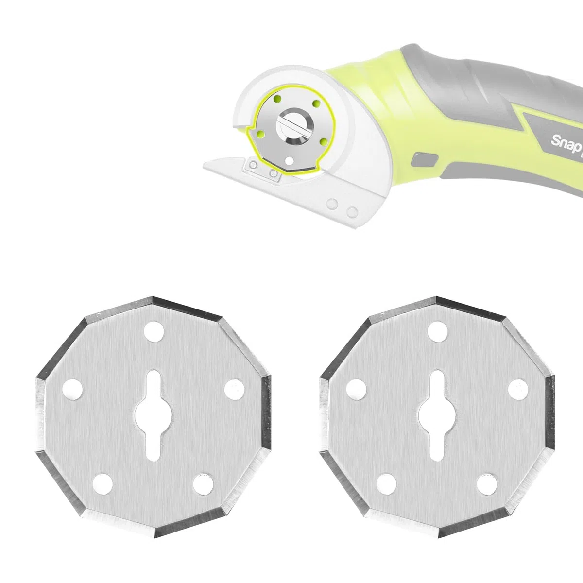 SnapFresh Pack de 2 cuchillas rotativas de repuesto, cuchillas 4V para tijeras eléctricas inalámbricas (40 mm), compatibles con EC0601C