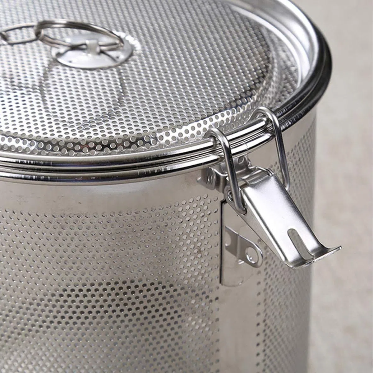 Tissting Filtro de Té, 20cm Acero Inoxidable Cesta de Separación de Condimentos con Cadena Colgante, Colador de Té para Condimentos de Especias de Café y Hojas de Té